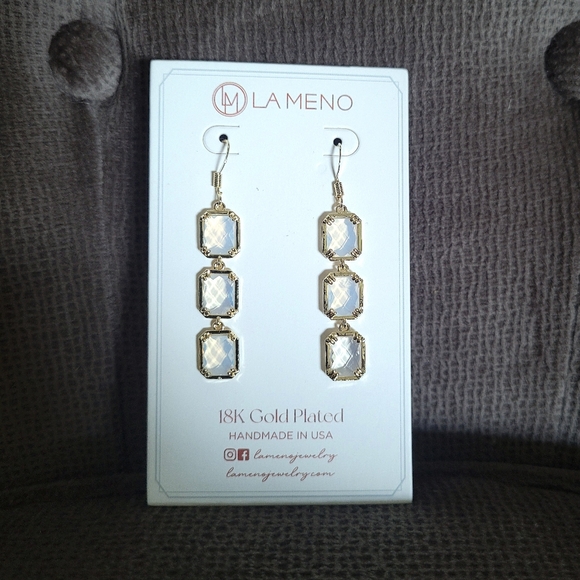 La Meno Rectangle Trio3️⃣ Drop Earrings - Picture 5 of 16